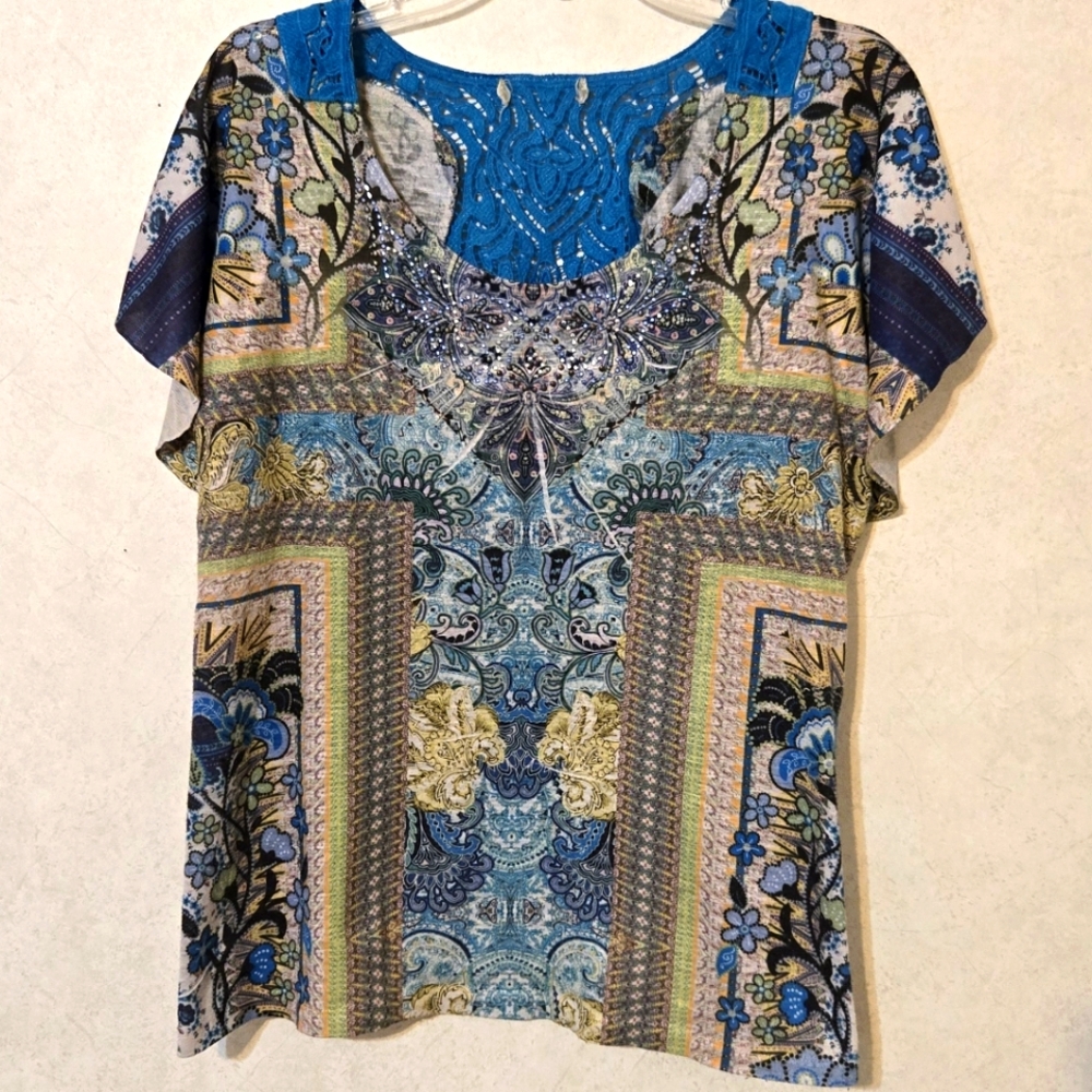 🌞SZ L SPRING / SUMMER EMBELLISHED TOP